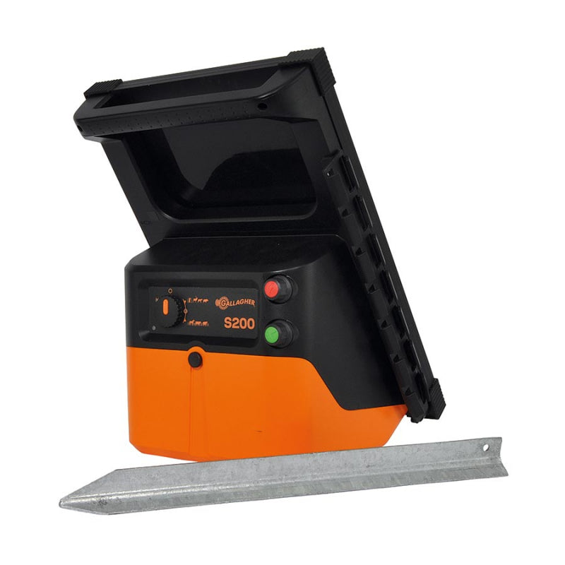 Gallagher S200 Solar Fence Energiser incl. 2 Batteries (2x 12 V - 7,2 Ah)