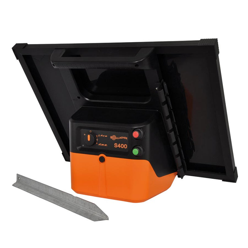 Gallagher S400 Solar Fence Energiser incl. 2 Batteries (2x 12 V - 7,2 Ah)