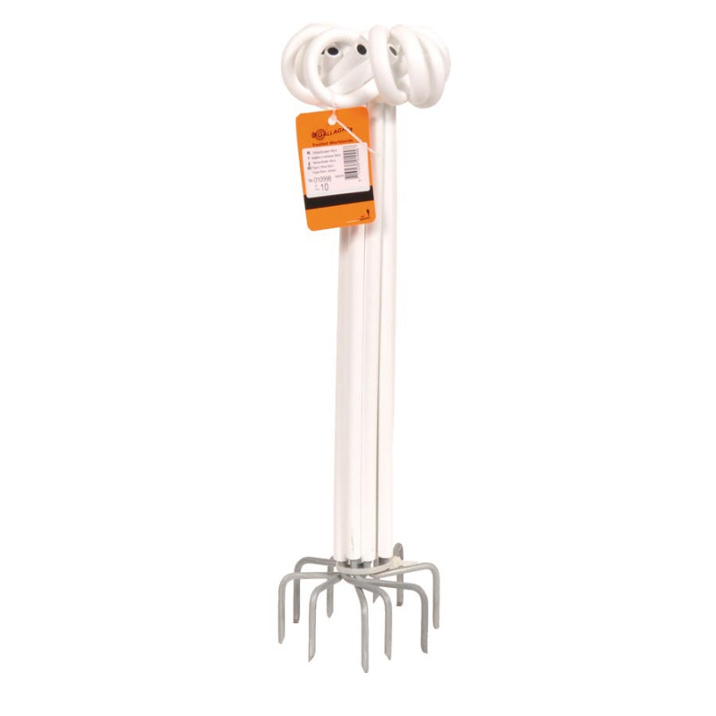 Distance insulator, pigtail (pigtail offset) (white, 40cm, pack of 10)