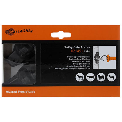 Gallagher three-way gate handle anchor (pack of 4)
