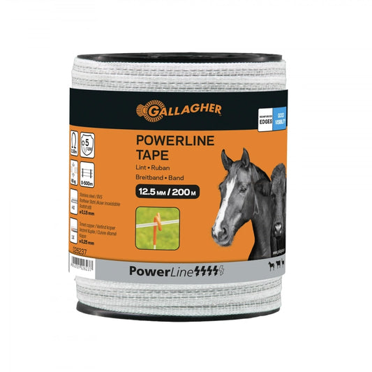 PowerLine tape 12.5 mm (white, 200 metres)